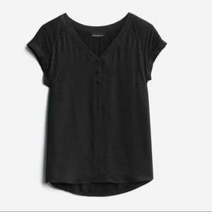 Fortune+Ivy Helina Mixed Material Blouse XL Black